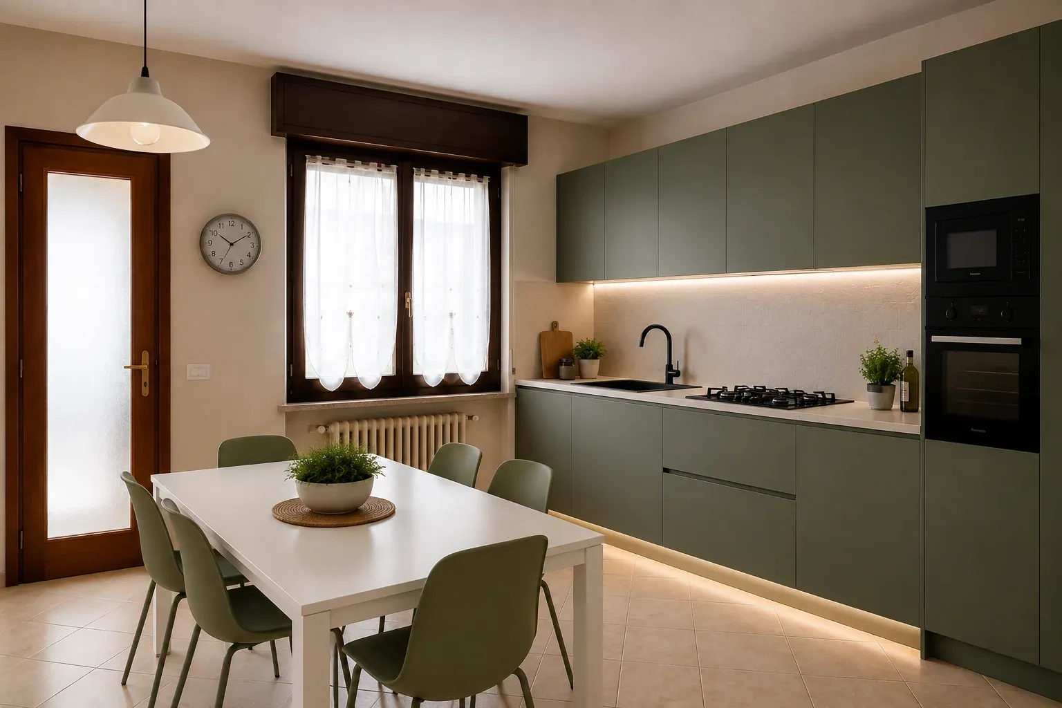 Lo stesso ambiente con una nuova soluzione d'arredo visualizzata con QrMira